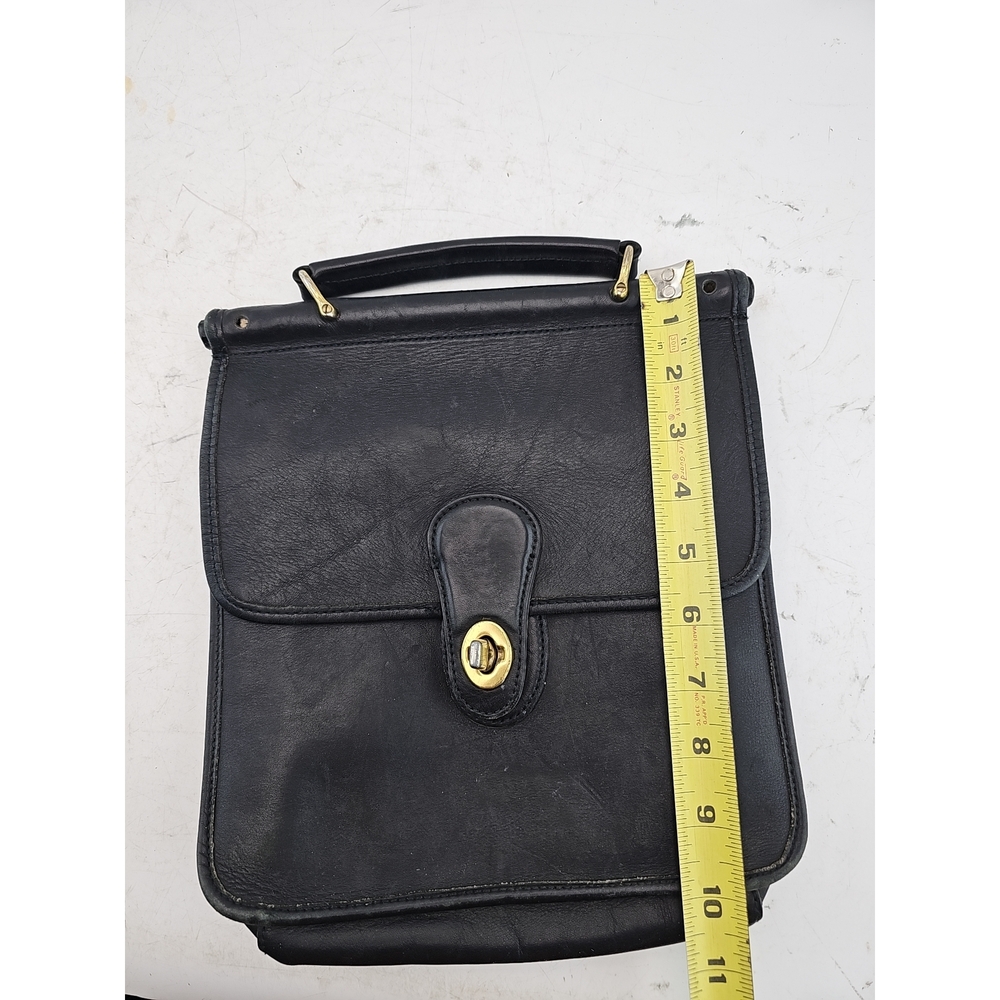 Hunt Club Vintage Black Leather Satchel Bag - Picture 5 of 5